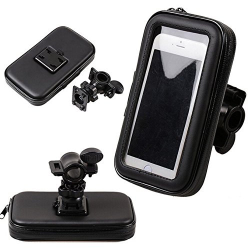 ICOOM Universelle wasserfeste Smartphone-Halterung mit undurchlÃ¤ssigem Etui fÃ¼rs Lenkrad - eignet sich fÃ¼r MotorrÃ¤der, Mopeds, FahrrÃ¤der, TourenrÃ¤der GPS, Apple, Android, Smartphone, iPhone 6S / 6/ 6 Plus, Samsung Galaxy S7, S6, S6 Edge, S5, Note 5, Note 4, HTC one, LG G5, G4, Motorola, HUAWEI P9, P8, Wiko