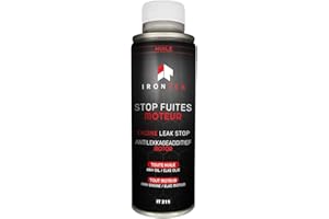 IRONTEK LUBRIFIANTS HAUTE QUALITE Stop Fuite Moteur | IRONTEK | 300 ML | Stop Fuite, additif Huile Moteur, Traitement Fuite | colmate fuites, régénère Joints, réduit Usure | efficacité Rapide, Compatible Essence Diesel GPL