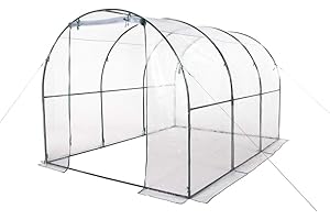 VERDELOOK Serra per orto a tunnel con telo trasparente in PVC, 200x300x180 cm