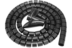 HGGZEG Protector de cable, 5 m, en espiral, organizador de cables, para TV o PC