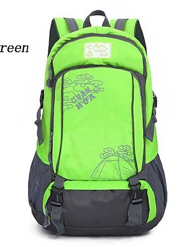 ZQ 40L L Rucksack Camping & Wandern / Reisen Outdoor Wasserdicht / Wasserdichter Verschluß / Atmungsaktiv Gelb / Grün / Rot / Schwarz / Blau Green