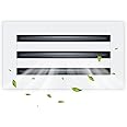 FA-STAR Clean Modern AC Vent Cover 12 x 6 (Duct Opening Cutout) - Decorative White Air Vent - Standard Linear Slot Diffuser - Register Grille for Ceiling, Walls & Floors - All Aluminium