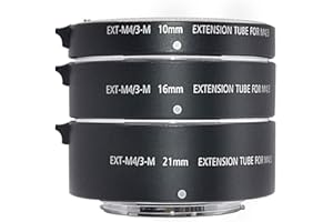 Mcoplus® EXT-M3/4-M Tube d'extension Automatique pour Appareil Photo Olympus Panasonic Micro 4/3 10 mm 16 mm 21mm