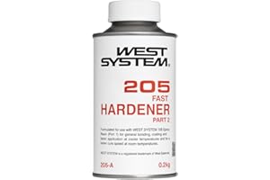 WEST SYSTEM 205 Fast Hardener 200ml - Use with WEST SYSTEM 105 Epoxy Resin for Fibreglass & Wood, Metal, Glass Repair - Pair with Filler & Mixer Accessories - Ideal for Marine, & DIY Applications