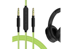 Geekria Kabel audio QuickFit z mikrofonem kompatybilny z Skullcandy c, Hesh3, kabel Crusher Evo, 3,5 mm Aux zapasowy przewód stereo z mikrofonem inline i regulacją głośności (1,2 m)