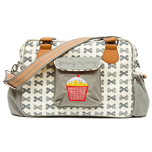 Pink Lining Yummy Mummy Grey Bows Satchels