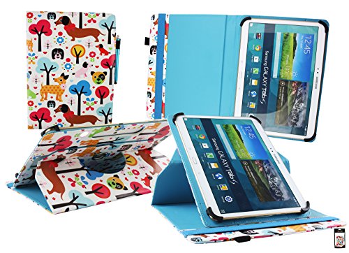 Emartbuy ACEPAD A96 10 Tablet PC 3G 9.6 Zoll Universal ( 9 - 10 Zoll ) MultiColoured Welpen 360 Grad Rotierende Stand Folio Geldbörse Tasche Hülle + Eingabestift