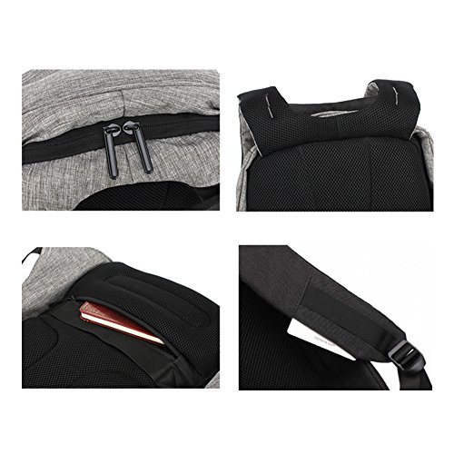 Anti Diebstahl Laptop Rucksack, Fresion 14 -15 Zoll Business Wasserabweisend Rucksäcke Daypack für Damen Herren Student für Schule Reisen Outdoor Backpack mit 35L / USB-Anschluss - 9
