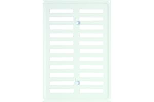 Brinox B70390D - Rejilla con persiana (24,5 x 17 cm) color lacado blanco