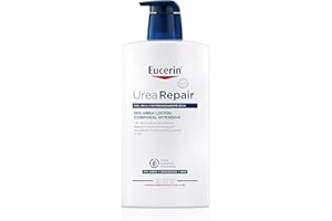 Eucerin UreaRepair Loción Corporal Intensiva 10% Urea (1000 ml), crema hidratante 72 horas, hidratante corporal con urea y ceramidas para un alivio inmediato, para pieles secas, muy secas y ásperas