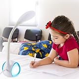 LE Schreibtischlampe 7W LED Atmosphäre-Lampe 3 Helligkeitsstufen dimmbar, voll einstellbare Tischleuchte Leselampe farbwechselhaft Lampenfuß kinder nachttischlampe Weiß - 5