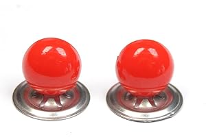 celloexpress 15mm Solid Red Safety Eyes with Metal Backs for Teddy Bear/Animal Soft Toy Making - Pack of 1 Pair