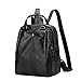 Produktbild Damen Rucksack Casual Schafsleder - Daypack Schule Elegant Praktisch als Rucksack und Handtasche, Backpack Leichte, Große Kapazität, viele Taschen und Mode für Arbeit Universität und Reise - Schwarz