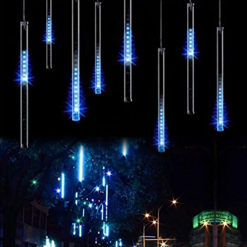 Yeaom 80cm 2.62ft 8 Tubes 768 LED Meteor Shower Rain Lights of Waterproof String for Christmas New Year Party Wedding Birthday Party Decoration Tree