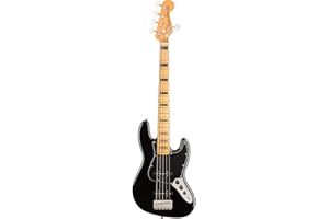 Squier by Fender Classic Vibe '70s Jazz Bass V, Bass Guitar, Maple Fingerboard, Black