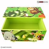 Homestyle4u Kinderkommode Kinderschrank Kinder Schrank Regal Dschungel +Schubladen grün - 4