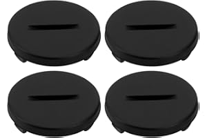 EMSea 4 Stück Batterieabdeckung Ersatz-Batterieabdeckung für Herzfrequenzmesser 25 Mm Kompatibel mit Wahoo TICKR HRM Teilereparatur Schwarzer Kunststoff