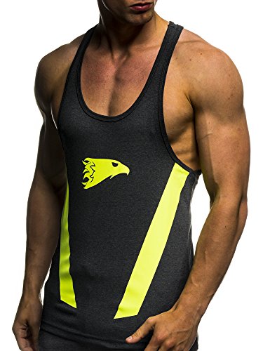 LEIF NELSON GYM Herren Fitness Stringer Trainingsshirt T-Shirt Training LN06286 - 2