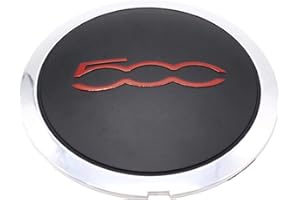 1 PC Alloy Wheel Centre Cap Red Logo Chrome rim Hub Cover Fits for Fi at 500 SHLPDFM Fi at Part number: 51939747