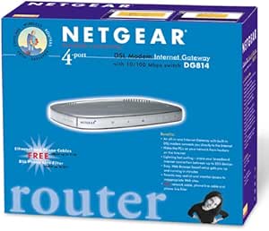 Netgear ADSL Modem 4 Port Router and 10/100 switch DG814