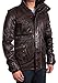 Produktbild Klassiker Männer Weinlese Echtem Leder Bikerjacke Braun (X-Large)