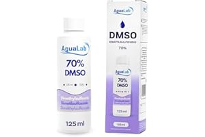 AguaLab DMSO 70% - Dimetilsulfoxido líquido 125ml | 99,9% de pureza | Disolvente Aprótico Polar | DMSO Grado Farmaceutico | Disolvente Universal | Limpiador de superficies