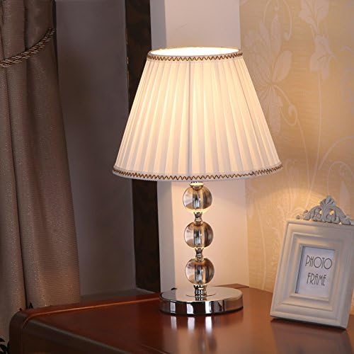SKC LIGHTING Modern Fashion Simple Creative Bedroom Bedside Table Lamp Crystal Cloth Lamp
