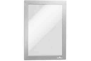Durable 494723 Marco informativo Duraframe Magnético (A5, marco magnético para superficies metálicas) 5 piezas, plata