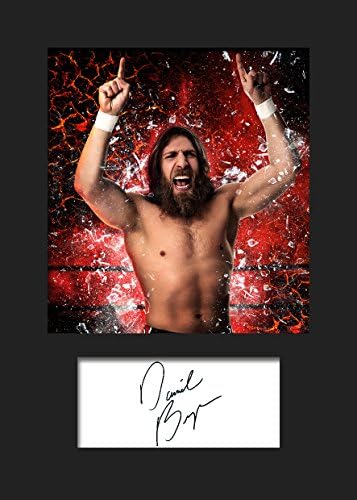 DANIEL BRYAN WWE Signed Mounted Photo A5 Print
