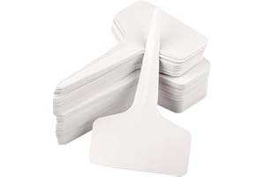 KINGLAKE 100 Pieces etiquette de plante semis etiquette jardin potager plantation étanche plastique exterieur,blanc,10x6CM