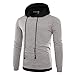 Produktbild LOLIANNI Herren Sweatershirt Langarm Herbst Winter Casual Trainingsanzüge Stitching Kapuzenpullover Hip Hop Classic Hoodie Kapuzenjacke Fitness Cardigan Mantel Jacke Top Coat Jungs