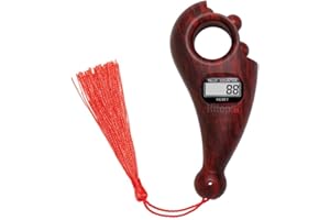 Hitopin 1 Pieza Contador de Cuentas de Buda, Contador de Dedos Digital, Contador de Cuentas Digital de Oración, Contador Digital de Dedo, para Oración Islámica Musulmán, Meditación, Relajación