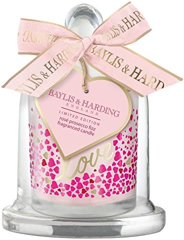 Baylis & Harding Rose Prosecco Candle in Cloche