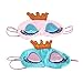 Produktbild eizur Eye Maske für Schlafsack flauschig weich Plüsch eye-shade Augenbinde Nap Eye Maske für Mädchen, Frauen, 2pices, Rosa und Blau