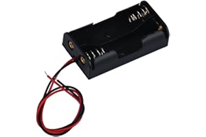Alecony 2x 1.5V AA Batteriehalter Fall Kunststoff Akku Aufbewahrungsbox,Batteriekasten Lademodul mit Schutz für AA Wiederaufladbar Batterie mit Pin (2 Solts)