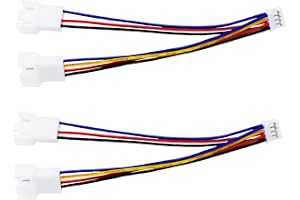 Gebildet PWM GPU Fläktadapter, Mini 4-stift till Dubbel Standard 3-stift/4-stifts Förlängningskabel för Omvandlare, Grafikkor