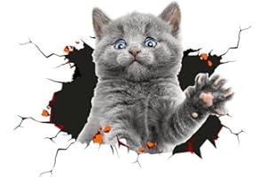 QCCIGE Adesivi Auto Adesivi 3D Stereoscopici Adesivi Gatto Carino Animali Adesivi Murali a Tema Adesivi Auto Crackers Auto Adesivi Auto Decorazioni Auto Adesivi Personalizzati Stile 2