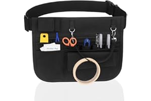 Colnk Krankenschwester Gürteltasche Einzelhandel Werkzeuggürtel mit Mehreren Fächern und Verstellbarem Gürtel Pflegetasche für Krankenschwester Zubehör