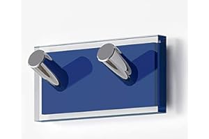 Gedy Rainbow Porte-Manteau de, résines termoplásticas, Transparent Bleu, Double