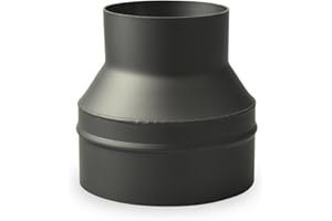 ENERGIEWERK OST GMBH EWO Ofenrohr Erweiterung 120 auf 180 (Schwarz) – Rauchrohr Vergrößerung 2mm Stahlblech – Adapter für Kaminöfen mit Senothem-Beschichtung – ruß-, frost- & tauwechselbeständig
