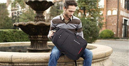 Ammon Lowen Laptop Rucksack 17 Zoll Business Backpack Damen Herren Tagesrucksack Mit USB Ladeport 35 40 Liter f  r Herren M  nner Reise B  ro