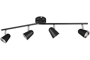 ‎RL LIVE YOUR LIGHT Reality Leuchten LED Spotbalken Toulouse R82124132, Kunststoff schwarz matt, inkl. 4x 3.5 Watt LED