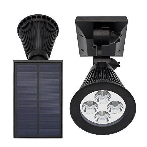 4x LED Solar Strahler Gartenleuchten Warmweiß Landscape Spotlight für Garten Beleuchtung - 4