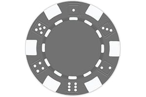 DA VINCI 100 Clay Composite Dice Striped 11.5 gram Poker Chips, Blank Gray Chips for Direct UV Print or Hot Stamping (Gray)