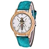 IG Invictus Damen Mode Casual Lederband Analoge Quarz Uhr T271 N Quarzuhr Grüne Quarz Uhr