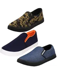 Bersache Men Combo Packs of 3 Loafers Moccasins Shoes