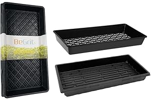 ‎BEGRIT BeGrit Pflanzwanne 5 Stücke Pflanzschalen Anzuchtplatte Pflanzschale Groß 54cm x 28cm x 5cm Anzuchtschalen Ohne Löcher Stabile Flache Schalen für Pflanzen, Anzuchten, Garten, Hydroponic