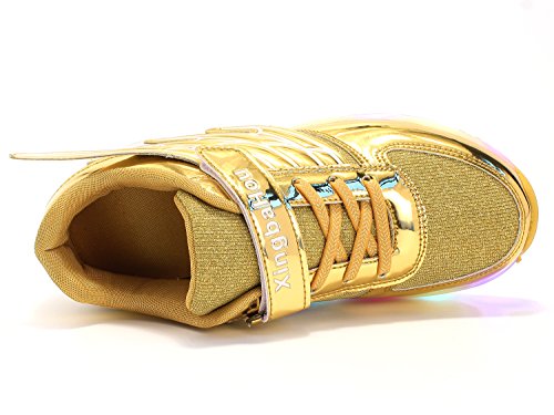 Mr.Ang Mit LED Lichter blinken Skateboard Schuhe Flügel-Art RollenRäder Schuhe Unisex Skateboard Lnline Sneaker Einzelnes Rad Jungen Mädchen Kinder Wanderschuhe neutral Kuli Rollschuh Schuhe - 3