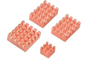 ITSTUFF Kühlkörper aus reinem Kupfer selbstklebend passive leise Kühlung mit 4 professionellen Kühlkörper für alle Raspberry Pi 5 Modelle