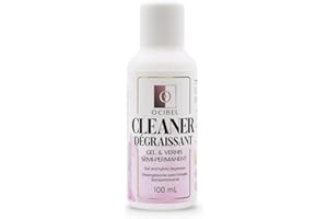 OCIBEL - Cleaner Dégraissant Ongles Parfum Neutre 100ml. Préparer vos ongles, Nettoyer, Dégraisser, Purifier, Éliminer poussières et couche collante du gel et vernis semi permanent